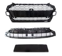 Griglia Anteriore Wabengrill Look Nero Passa Audi A4 B9 8W 19-23 Con Telecamera