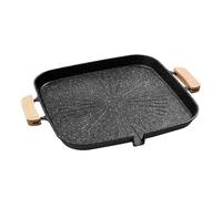 Griglia Antiaderente Per Stufa, Padelle Per Griglie Esterne, Padella Versatile - Padella Portatile Quadrata Con Fondo E Scarico Grasso Incorporato Antiaderente Coppia