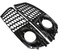 Griglia antinebbia per auto Paraurti anteriore lucido per auto per griglie radiatore per A4 per A 4 B8 2008-2012(Nero)