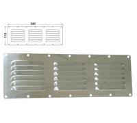 GRIGLIA AREAZIONE INOX 116 x 340 MM ACCESSORI BARCA NAUTICA