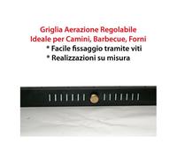 GRIGLIA AREAZIONE REGOLABILE PER CAMINO A LEGNA, BARBECUE,STUFA