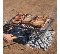 Griglia argentina di lusso, in ferro argentino, barbecue Parrilla Asado, griglia Sor Pampa, design pieghevole