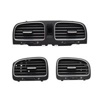 Griglia Aria Anteriore Ondizionata Per VW Per Golf Cabriolet 12-16 Bocchette Di Ventilazione Della Console Bocchetta Cruscotto Presa D'aria Climatizzatore 5K0819728 Ricambi Auto(Right-middle-Left)