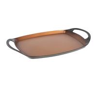 Griglia arrotondata San Ignacio 36x1,7 cm Alluminio forgiato Ind Origin Sì - Griglia con copertura antiaderente - Oro perfetto - Resistenza e durata - Design martellato - Maniglia in acciaio