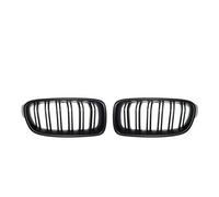 Griglia Auto Griglia Paraurti Per BMW Serie 3 Per F30 Per F31 Per F35 2012-2018 ABS Paraurti Anteriore Griglia Sportiva Griglie A Doppia Linea Stecche(Nero opaco)