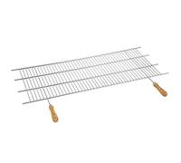 Griglia per barbecue in zinco. Maniglie in legno Sauvic 100X40Cm - 8423171024804
