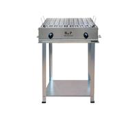 GRIGLIA BARBECUE B & P CERTIFICATA 2 FUOCHI CON TAVOLO