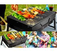 Griglia Barbecue BBQ Portatile a Carbone Carbonella Valigetta Campeggio
