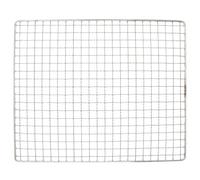 Griglia Barbecue in Acciaio Inox, 32x26x0,5cm, argento | Superficie Liscia e Bordi Levigati, per Piccole Pietanze e Fette di Pane, Uso Campeggio e Grigliate