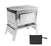Griglia Barbecue Inox Rettangolare XXL 67x40 cm - Professionale, Portatile e Pieghevole per Esterno, Camping e Picnic - Facile da Montare e Resistente alla Ruggine