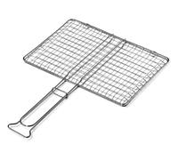 Griglia barbecue Ompagrill B02737 rete doppia senza piedi Cromo lucido