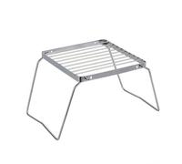 Griglia Barbecue Pieghevole Griglia Graticola Supporto Rastrelliera in Acciaio Inox 201 con Struttura Trapezoidale E Griglia Resistente al Calore, 16 Cm