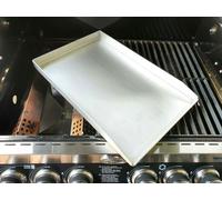 Griglia BBQ Burgerplatte Padella Plancha Acciaio Inox 45x29, 5cm Tenuta