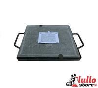 GRIGLIA BISTECCHIERA PIETRA OLLARE CON TELAIO NERO 30X40 PIETRE GRILL