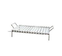 GRIGLIA BISTECCHIERA SCOLA GRASSO ACCAIO INOX GRATICOLA BARBECUE FORNELLO BBQ FORNACELLA BRACE (40 X 50 CM)