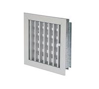 Griglia Bocchetta 18x18cm ALLUMINIO Regolabile con Serranda per Caminetto