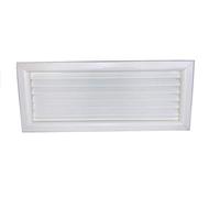 Griglia bocchetta ripresa alluminio aria calda fredda diffusore 200x100mm bianca