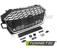 GRIGLIA CALANDRA ANTERIORE TUNING CROMATA NERA PDC adatta per AUDI A4 B9 2020-