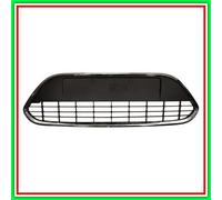 Griglia Centrale Paraurti Nera Con Cornice Cromata Ford Focus-(Anno 2007-2011)