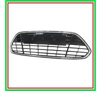 Griglia Centrale Paraurti Nera Lucida Con Cornice Cromata Ford Mondeo-(Anno 2010