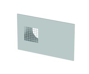 Griglia combinata per parete esterna ComfoEdge Dupla DN160, aria esterna a destra, effetto acciaio inox di Zehnder - 990430577