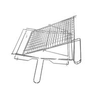 Griglia con sistema ribaltabile graticola girevole, sistema ribaltabile, barbecue e caminetti, acciaio 30x40