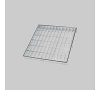 GRIGLIA CON TELAIO QUADRATA 40x40 cm Pedonale Griglie Canaline Chiusini Acciaio