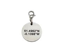 Griglia Coordinate Clip-On Ciondolo Per Donne Ragazze da Uomo Unisex Latitude