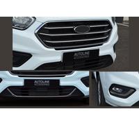 Griglia Cromata & Fendinebbia Styling Orlo Set Per Ford Transit Custom (2018-22)