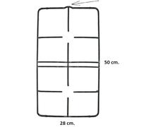 GRIGLIA CUCINA REX ZANUSSI ZOPPAS CASTOR 2 FUOCHI PIANO COTTURA 50x28 cm