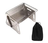 Griglia da barbecue pieghevole, griglia a carbone richiudibile, griglia da campeggio portatile in acciaio inox con fori di ventilazione per picnic all’aperto, feste in spiaggia e