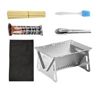Griglia da Fuoco per Campeggio | Acciaio Inossidabile Pieghevole - Griglia BBQ Per Escursionismo | Per Picnic Festa all'Aperto Escursionismo Giardino Patio Falò Viaggi Giardino Festa in Spiaggia