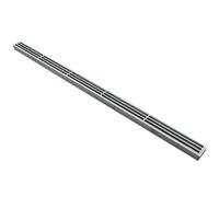 Griglia da pavimento in acciaio inox a basso profilo, canale di drenaggio lineare per esterni, per terrazza, cortile, garage, vialetto e patio, kit di scarico da trincea (100 x 5 x 3 cm) - deviatore