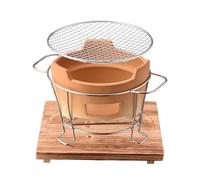 Griglia da Tavolo in Argilla a Carbone per Barbecue da Interno/Esterno, Versatile Stufa a Carbone per preparare Il tè - Disponibile in Diverse Dimensioni (Media)