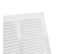 400x150mm Griglia di Ventilazione con Zanzariera - Griglie D'Aerazione in Metallo - Acciaio, Bianca