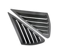 Griglia decorativa per finestrino posteriore a forma di branchia di squalo con feritoia triangolare, compatibile con Ford Focus MK2 2005-2013 Hatchback 4D(Dumb black)