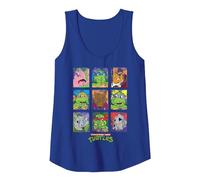 Griglia del Gruppo Teenage Mutant Ninja Turtles in difficoltà Canotta, Donna, Blu Reale, XXL