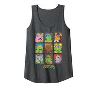 Griglia del Gruppo Teenage Mutant Ninja Turtles in difficoltà Canotta, Donna, Grigio Scuro, S