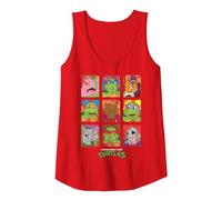Griglia del Gruppo Teenage Mutant Ninja Turtles in difficoltà Canotta, Donna, Rosso, XXL