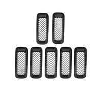 Griglia del Radiatore Per Jeep Patriot 2011 2012 2013 2014 2015 2016 2017 Griglia Anteriore In Rete Per Radiatore Auto Nera Lucida/cromata 7 Pezzi Griglia Anteriore(Nero)