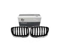 Griglia del radiatore Set of L&R single ridge black chrome BMW X5 E53 Facelift