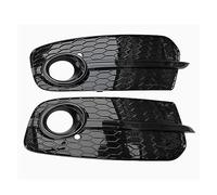 griglia dell'auto Q5 2013-2017 1 paio nero auto paraurti anteriore inferiore fendinebbia copertura griglia a nido d'ape accessori(Glossy black)