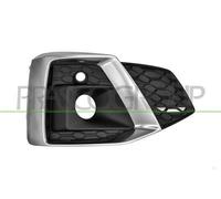 GRIGLIA DESTRA PARAURTI ANTERIORE-NERA-CON SEDE FENDI-CON MODANATURA ARGENTO MOD