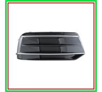 Griglia Destra Paraurti Grigio Lucido Scuro-Con Modanatura Cromata Audi-Q5 (Fy)-