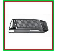 Griglia Destra Paraurti Nera-Con Modanatura Nera Lucida Audi-A4 (B9) S-Line-Mod.