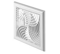 Griglia di aerazione, da parete o soffitto, in plastica, modellata per le varie direzioni del flusso d’aria, colore: bianco (Tx1)