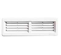 Griglia di aerazione di colore bianco, 220 x 55 mm, plastica ASA di alta qualità, per cucina o bagno, per retrofit