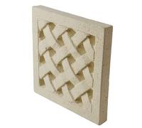 Griglia Di Aerazione E Ventilazione Quadrata In Pietra Di Matera, Cm 20x20 Griglia Per Uso Esterno Ed Interno. Prodotto Lavorato Artigianalmente Made In Italy F006 20x20