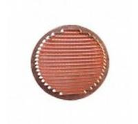 Griglia di aerazione tonda in rame e boccaglio in plastica