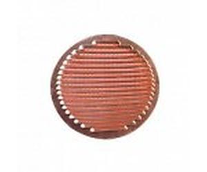 Griglia di aerazione tonda in rame e boccaglio in plastica